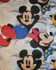 NOS Vintage Mickey and Minney Mouse Flat Sheet by Wamsutta - Twin Size