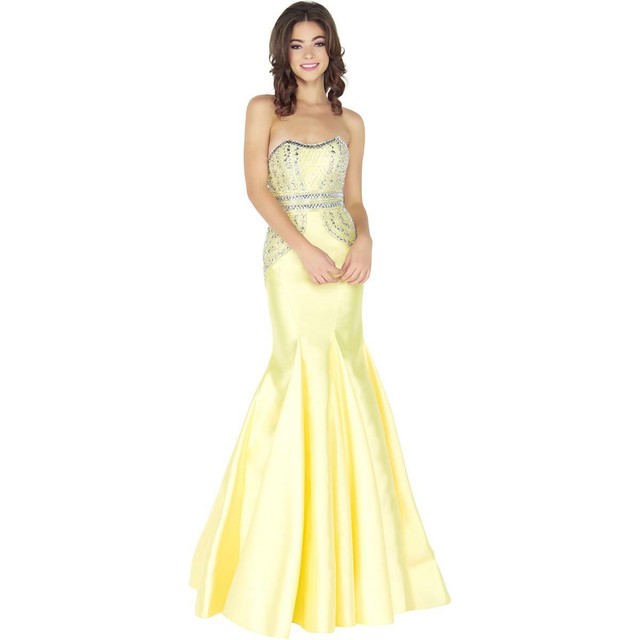 rhinestone evening dress