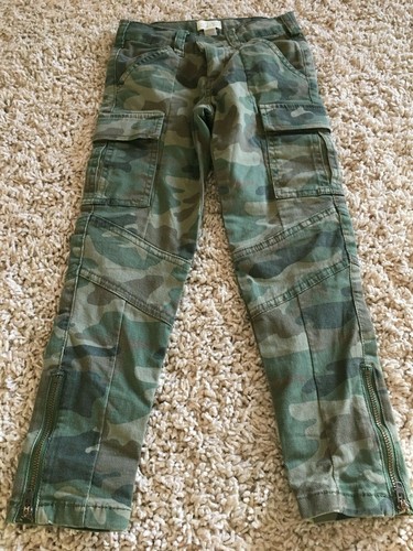 Children's Place Skinny Jeans Camo Print W/Zippered Cuffs & Six Pockets Girl's 5 - 第 1/7 張圖片