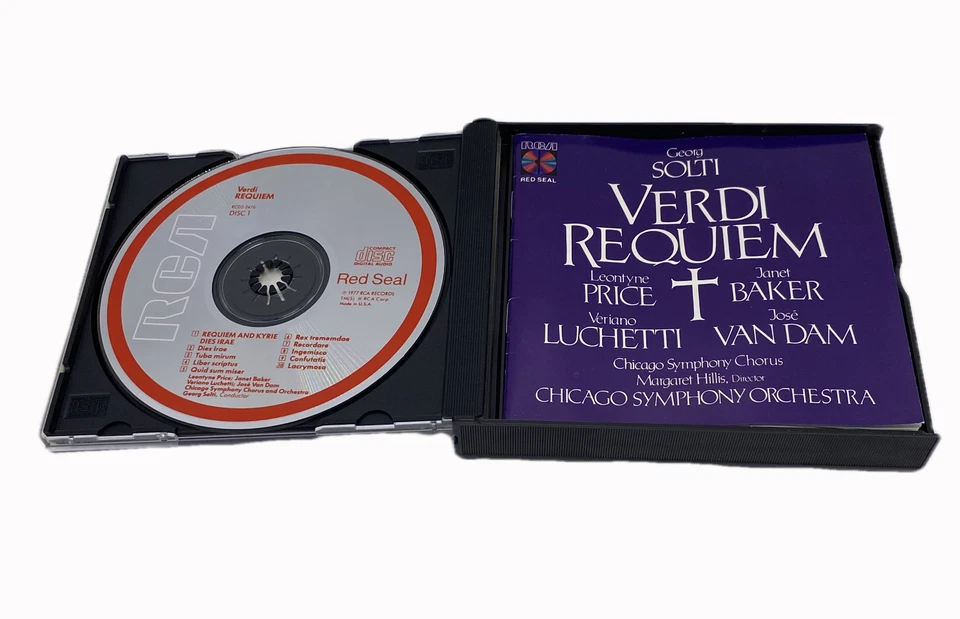 Verdi Requiem 2 CD Georg Solti +Booklet C.S.O Price Janet Baker First Class Shp - Imagem 2 de 4