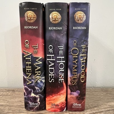 Rick Riordan Heroes of Olympus Books 3-5 HC Set Mark of Athena House of Hades