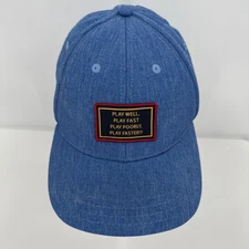 Hamilton Farms Golf Club Pukka Flex Cap Play Well Hat Blue Patch Stretch L/XL