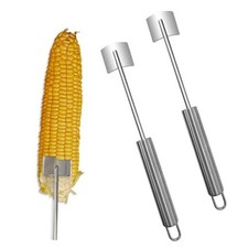 2pack Long Handle Corn Stripping Tool,Corn on the Cob Remover,Corn Peeler for