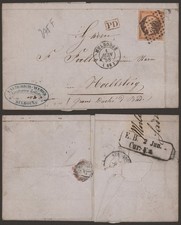 France 1858 - Cover Mulhouse to Germany EPA197
