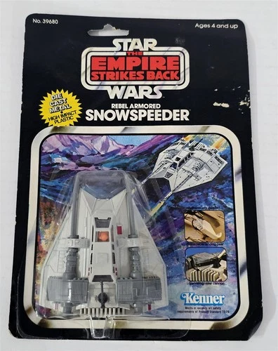 B-84 VINTAGE 1980'S KENNER STAR WARS DIECAST SNOWSPEEDER MINT ON CARD