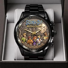 Scooby-Doo Mystery Black Stainless Steel Watc...