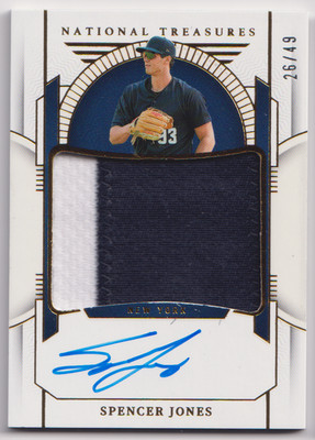 2024 Panini National Treasures #PMS-SJ Spencer Jones 26/49 New York Yankees