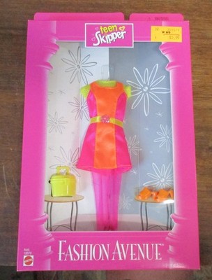 Barbie Teen Skipper Fashion Avenue Outfit 18379 Pink Orange Dress 1997 NRFB