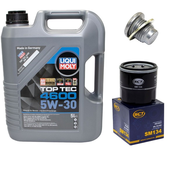 MotoröL Filter Set 5W-30 5 Liter + ÖLablassschraube FüR Renault Twingo I Clio I-image