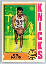 1974-75 Topps Mel Davis Rookie New York Knicks RC #43