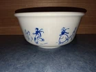 Vntg Rare Hazel Atlas Dutch Skaters Milk Glass 7" Mixing Bowl-Very Nice Conditio