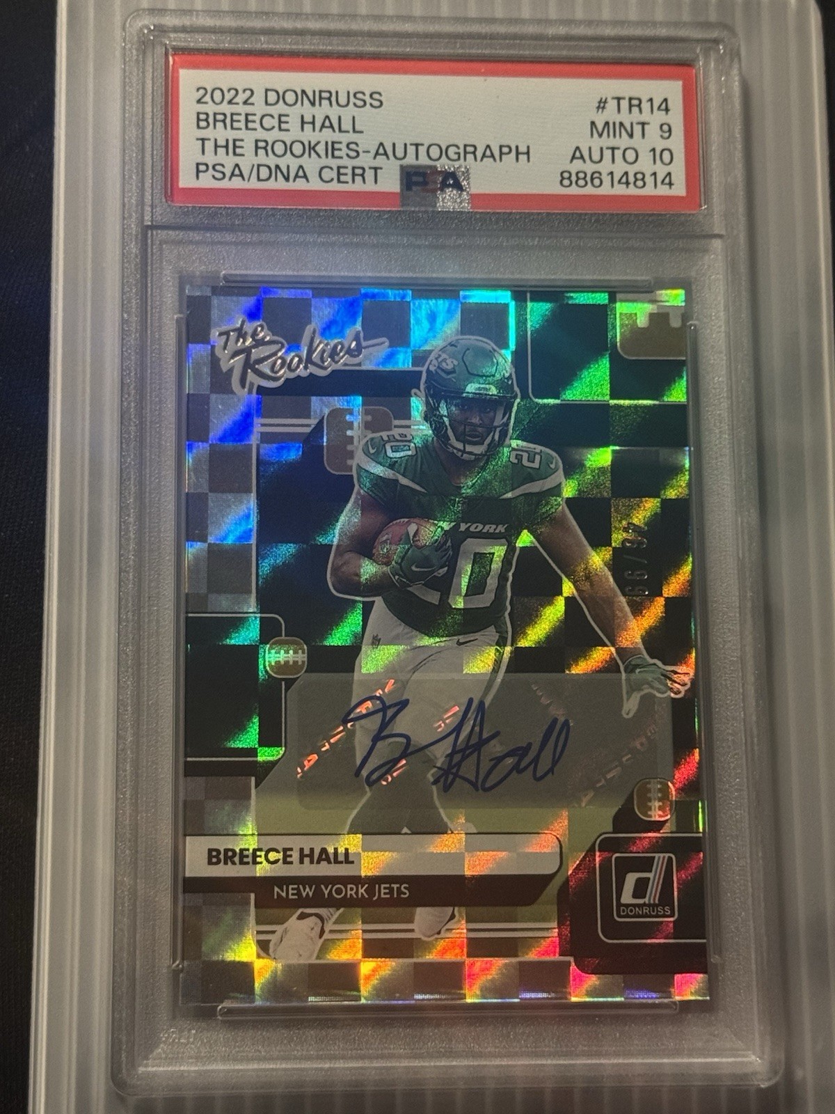 Breece Hall Panini Donruss the Rookies #TR14 Autograph