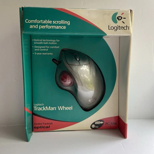Logitech Trackman Wheel Corded Trackball Optical Open Box 9043530403