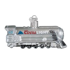 Old World Christmas COORS LIGHT CHILL TRAIN 32710 Glass Ornament w/ OWC Box