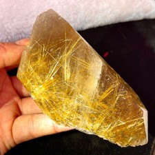 374g TOP Natural Rutilated mineral specimen reiki Decor
