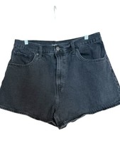 Levi's Washed Black High-Rise Denim Mom Shorts