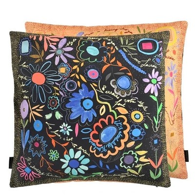 Christian Lacroix Dites Le Avec Des Fleurs Azur 20'' Square Throw Pillow