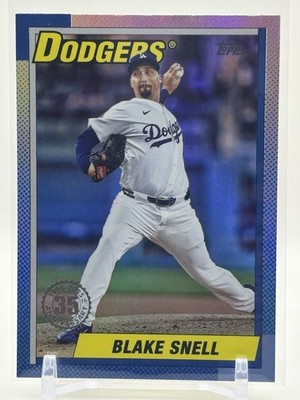 2025 Topps Update BLAKE SNELL 1990 Topps Baseball Rainbow Foil