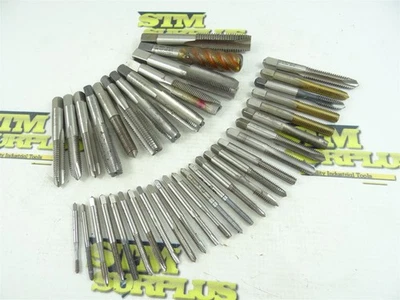 LOT OF 38 ASSORTED HSS TAPS #4-40NC to 5/8"-18NF GTD HANSON - Image 1 of 4