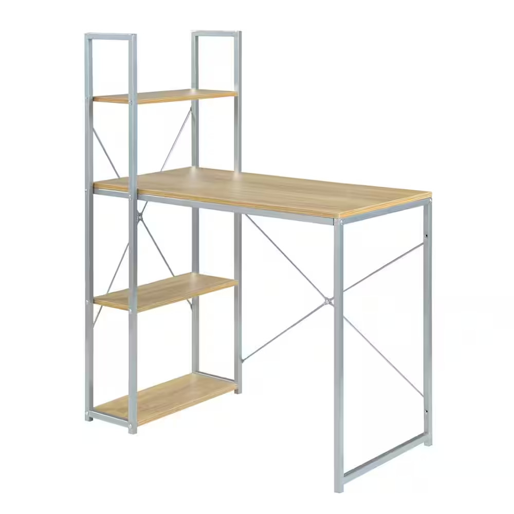 Designs2Go 36 In. Light Oak Office Computer Desk Work Statio