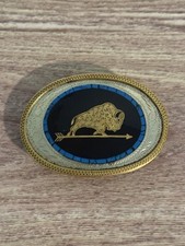 Johnson Held Buffalo on Arrow Belt Buckle Rare - 100 Handcrafted Denver CO