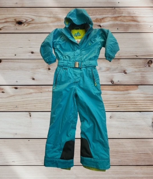Spyder ребенка размер 6 цельный снег костюм бирюзовый w лайм акценты - Изображение 2 из 4