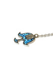 925 Sterling Crushed Turquoise Peyote Bird Necklace 16" 2.35g — photo 5