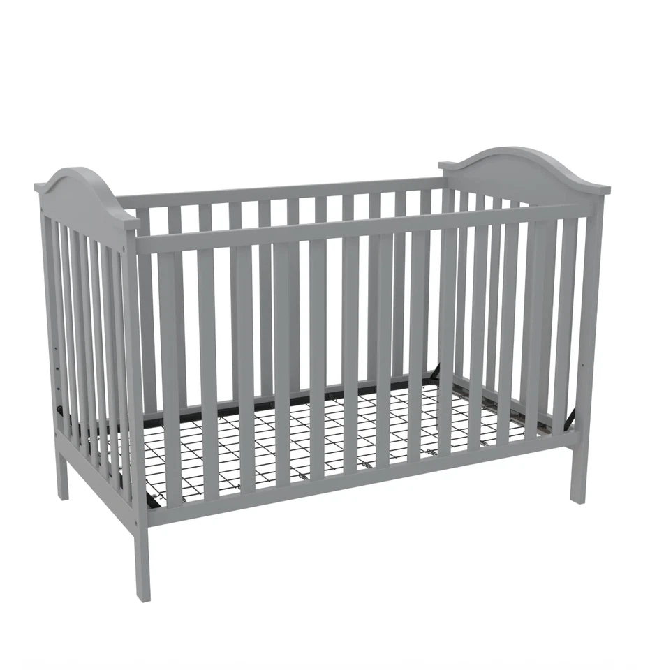 Cunas Para Bebes Convertible Cama Para Infantil Marco Madera Cuna Gris Foto 2 de 4
