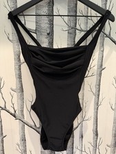 Vintage Calvin Klein Black One Piece Bathing Suit Size S/M