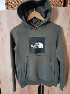Boy's THE NORTH FACE Khaki Green Cotton Hoodie / Jumper age 12 13 years / L UK