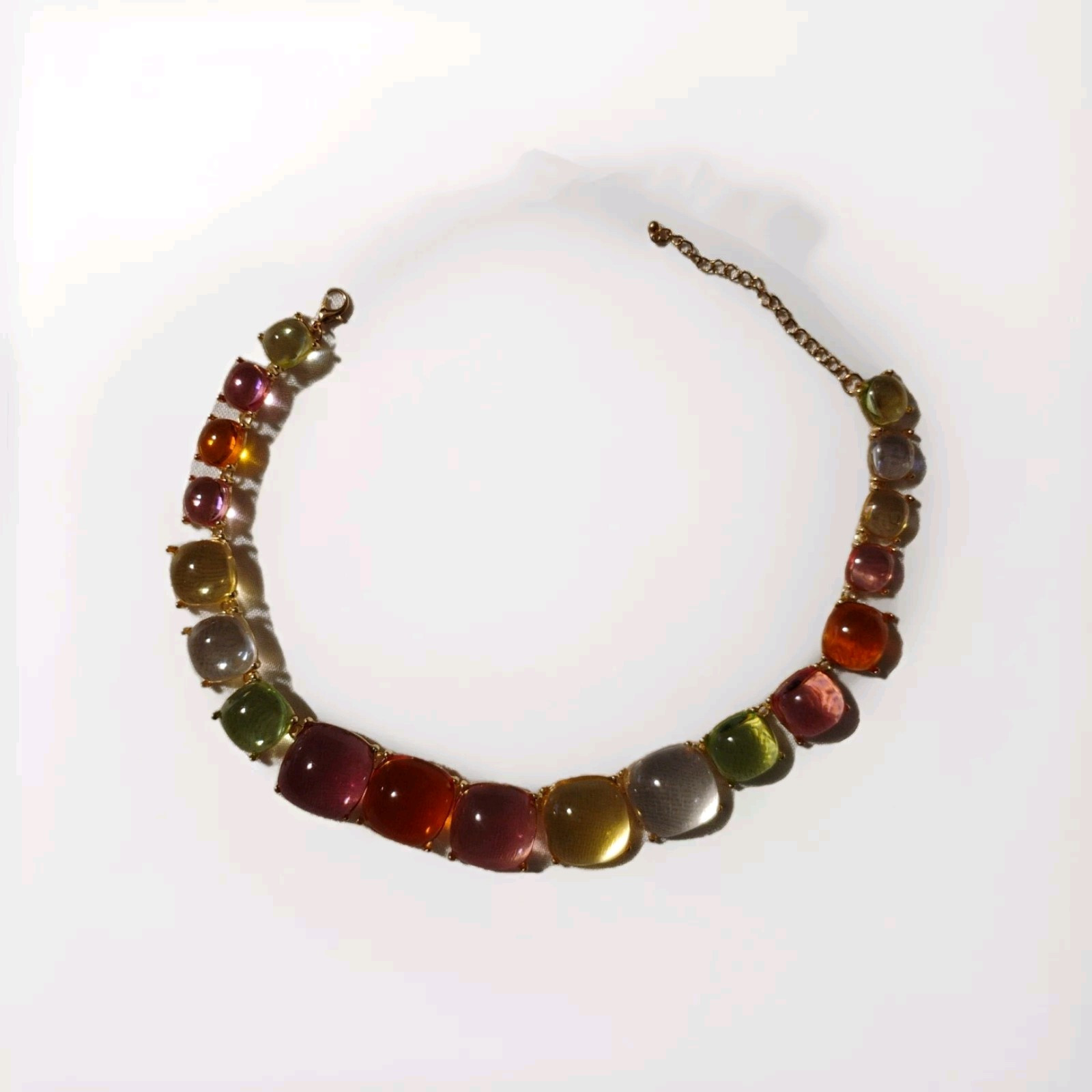 CHUNKY PASTEL TRANSPARENT STATEMENT NECKLACE - image 2