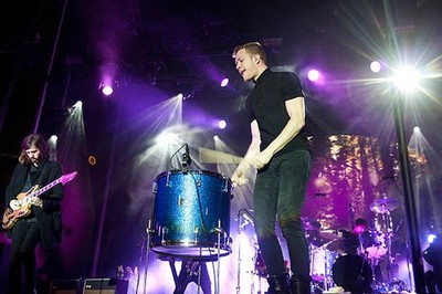 Wayne Sermon Dan Reynolds Daniel Platzman of Imagine Dragons perfo- Old Photo