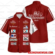 Tim Richmond Nascar Racing Uniform Apparel Clothes Hawaiian  Shirts