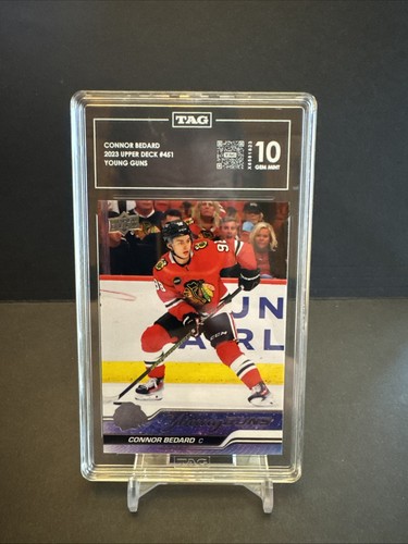 2023-24 Upper Deck YOUNG GUNS #451 Connor Bedard BLACKHAWKS TAG 10 GEM MINT