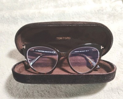 NEW Tom Ford Tortoise CatEye Plastic Eyeglasses Frames 54-17-140