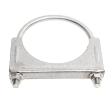 One 4" I.D.Universal heavy duty Exhaust Hanger SS U Bolt Clamp+Mild Steel Flange