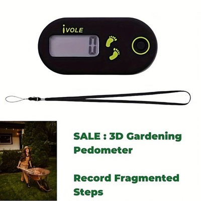 1Pcs 3D Digital Pedometer Best Pedometer fits Walking Track Steps Miles Calories