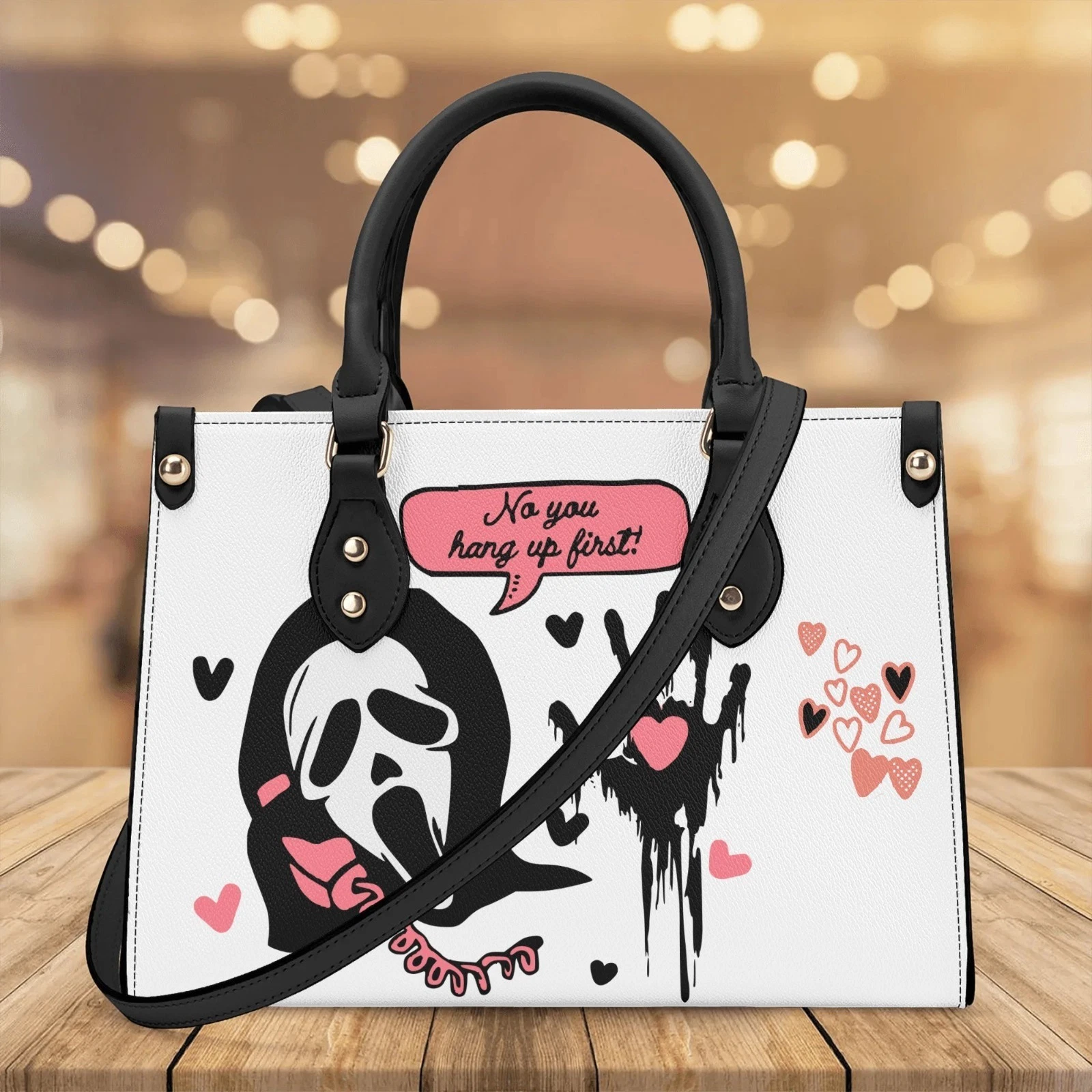 Ghostface Scream Leather Handbag