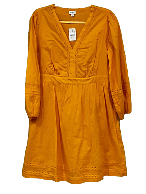 NWT J. Crew Lace Trim Cotton A-line Gold Yellow Dress Size Small NEW with  Tag | eBay