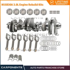 N55 3.0L Engine Crankshaft Rods Pistons Bearing Kit For BMW X1 X3 X5 135i 335i