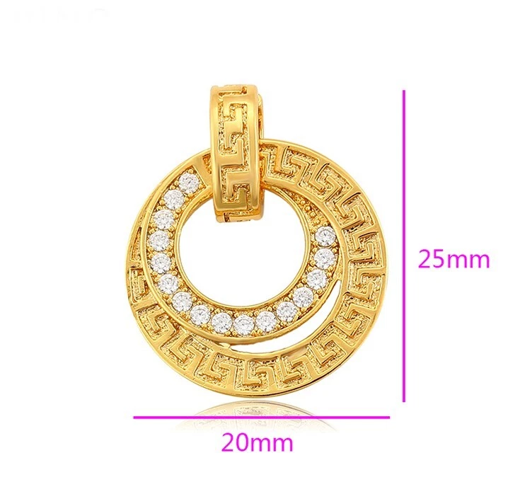 Deluxe Halskette Medallion Anhänger Zirkonia Collier 999er Gold 24K vergoldet - Bild 3 von 4