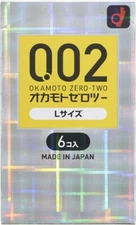 OKAMOTO Condoms 002 0.02 L Large Size EX Polyurethane Thin 6pcs From/JAPAN