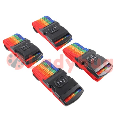 4x Travel Luggage Suitcase Bag Packing Secure Safe Strap Belt Password Lock 2M - Picture 3 of 3