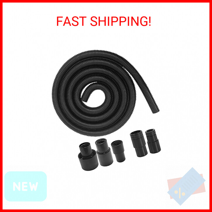 10-Foot Dust Collection Hose Kit with 5 Attachments for Power Tools