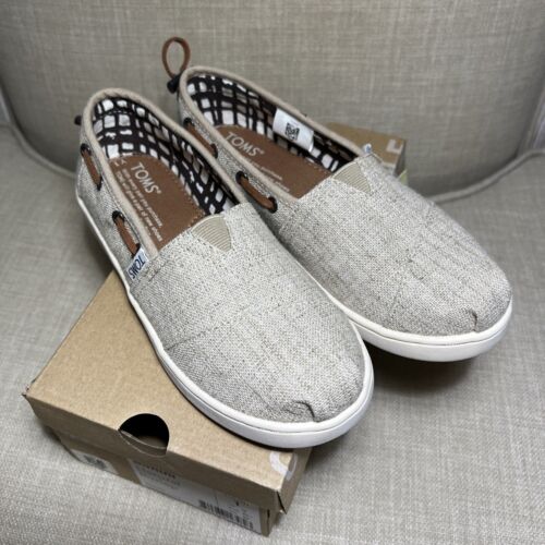 TOMS Bimini Natural Burlap Youth Classic | Sz 1Y - Picture 1 of 6