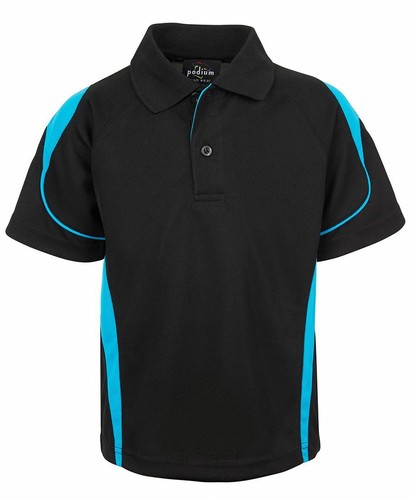 Podium Teamwear Kids Contrast Bell Panel Sports Polo Urban Fit UPF Proctection - Bild 2 von 43