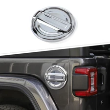 Chrome Fuel Filler Door Gas Tank Cover Cap Trim Decor For Jeep Wrangler JL 2018+