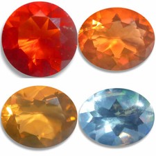 Natural Opal Mexican Fire Faceted Loose Gemstones Fine Cut AA 