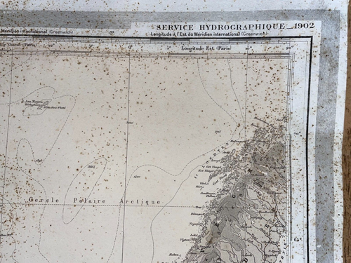 HYPSOMETRIC PLANISPHERE 1914 MONUMENTAL PANORAMIC ANTIQUE MAP 19TH CENTURY - Picture 5 of 22
