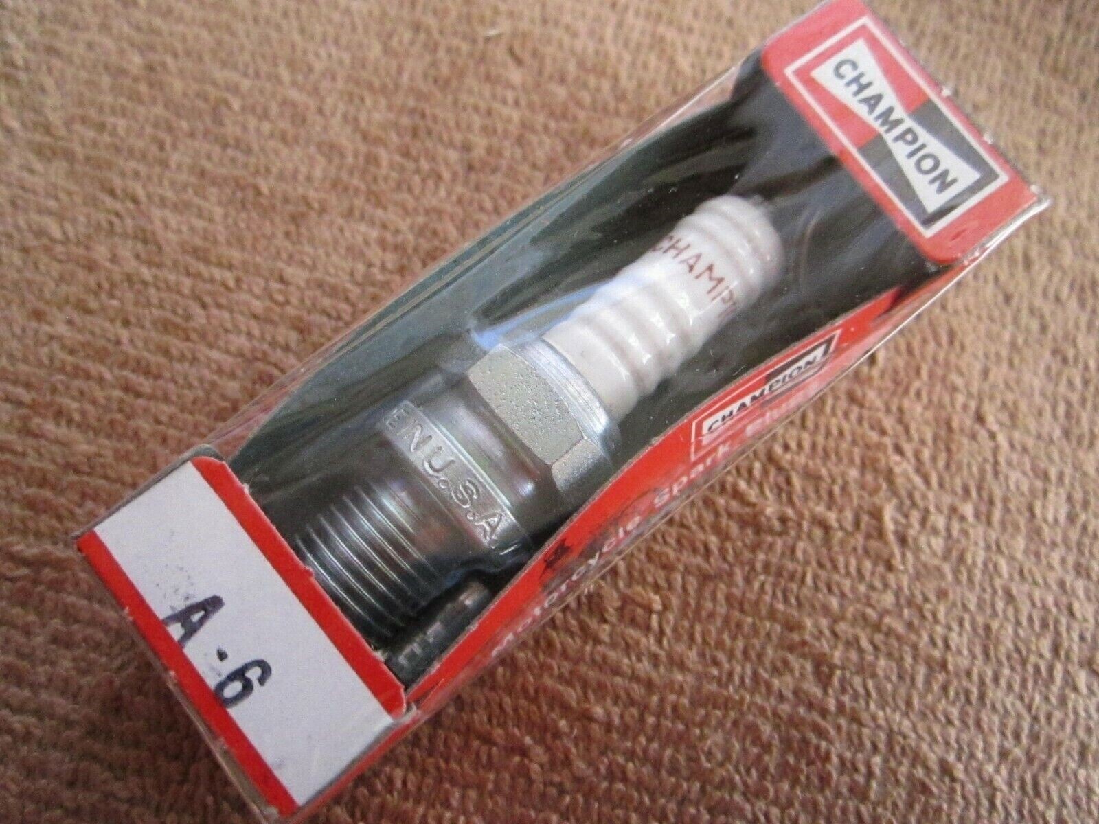 VINTAGE NOS CHAMPION A6 MOTORCYCLE SPARK PLUG, HONDA, SUZUKI